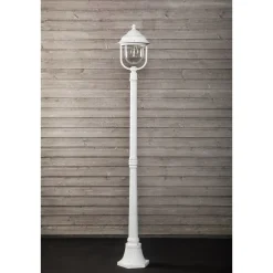 Discount Pylväsvalaisin Kello Ø240x1760 mm valkoinen/kulta Pylväsvalaisimet