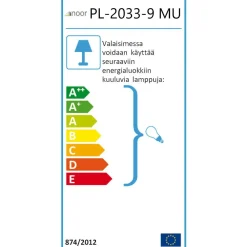 Pylväsvalaisin Trumpetti 2350x810x250 mm 2-osainen musta*Noor Sale