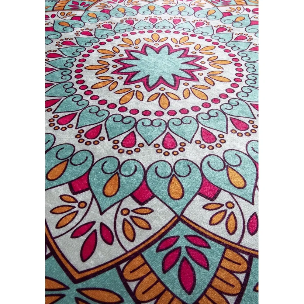 Pyöreä kylpyhuonematto Royal, Ø100cm, sininen*Linento Clearance