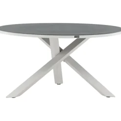 Discount Pyöreä ruokapöytä Copacabana 2, Ø140cm, harmaa/valkoinen Puutarhapöydät