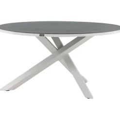 Discount Pyöreä ruokapöytä Copacabana 2, Ø140cm, harmaa/valkoinen Puutarhapöydät