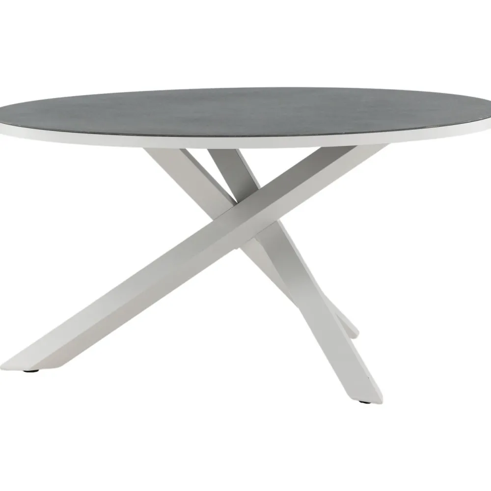 Discount Pyöreä ruokapöytä Copacabana 2, Ø140cm, harmaa/valkoinen Puutarhapöydät