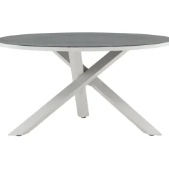 Discount Pyöreä ruokapöytä Copacabana 2, Ø140cm, harmaa/valkoinen Puutarhapöydät