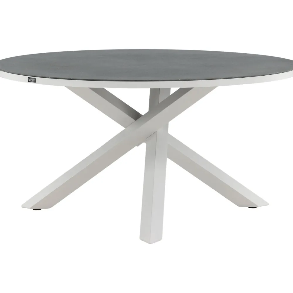 Discount Pyöreä ruokapöytä Copacabana 2, Ø140cm, harmaa/valkoinen Puutarhapöydät