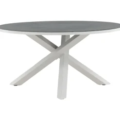 Discount Pyöreä ruokapöytä Copacabana 2, Ø140cm, harmaa/valkoinen Puutarhapöydät