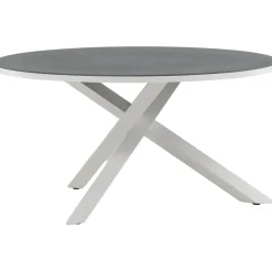 Discount Pyöreä ruokapöytä Copacabana 2, Ø140cm, harmaa/valkoinen Puutarhapöydät
