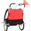 Pyöräkärry, 40kg, musta/punainen*FinePRICE Outlet