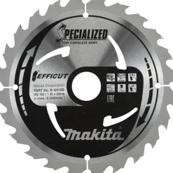 Outlet Pyörösahanterä Efficut Specialized B-64185 Ø190x30x1,45mm 24T Sähkötyökalujen Tarvikkeet