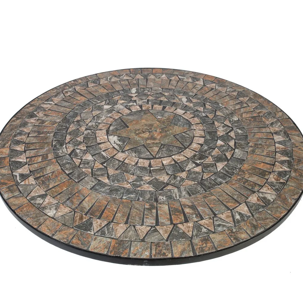 Hot Pöytä Mosaic, Ø90cm, harmaa/musta Puutarhapöydät