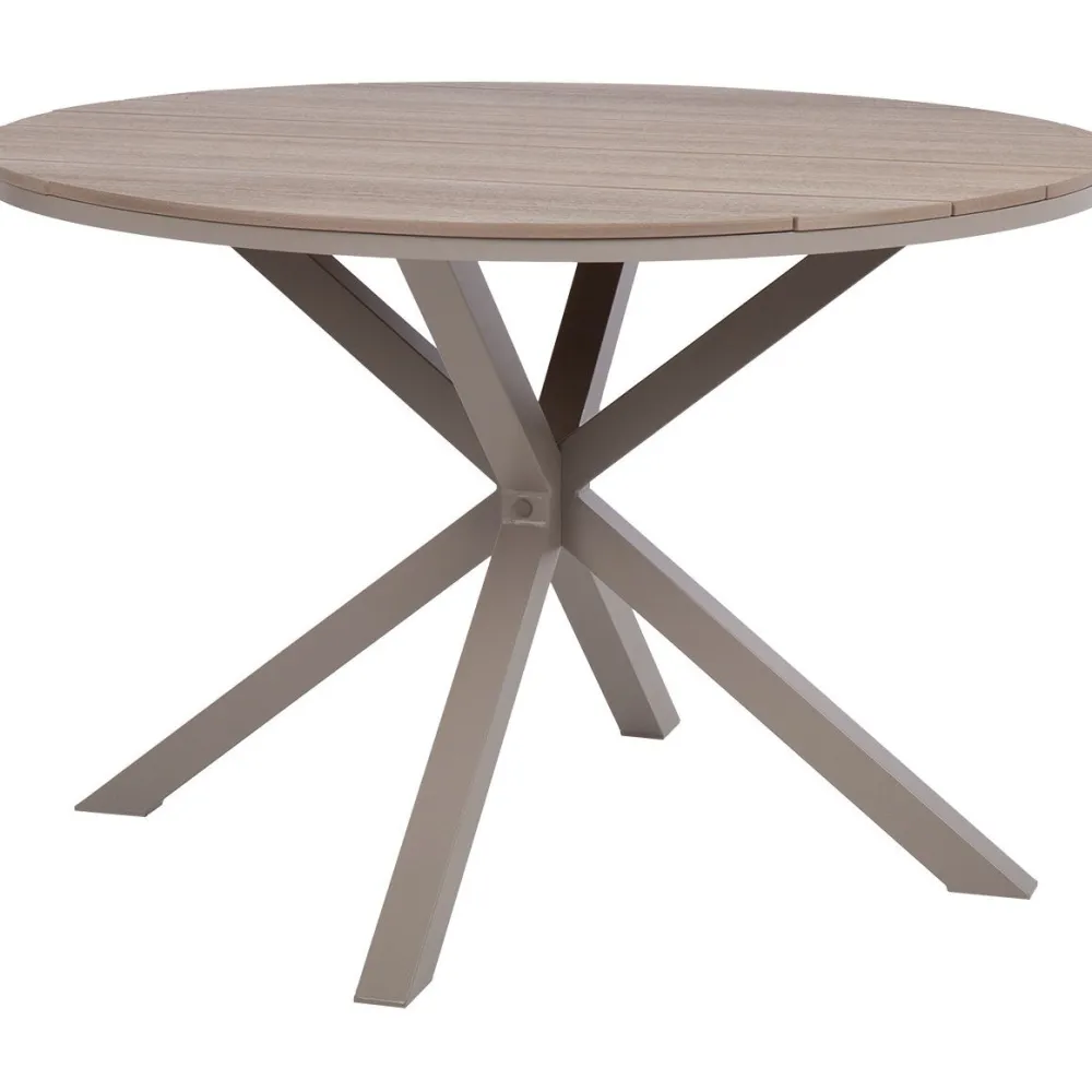 Pöytä PORTO Ø110,5xK73 cm, beige/harmaa*Home4you