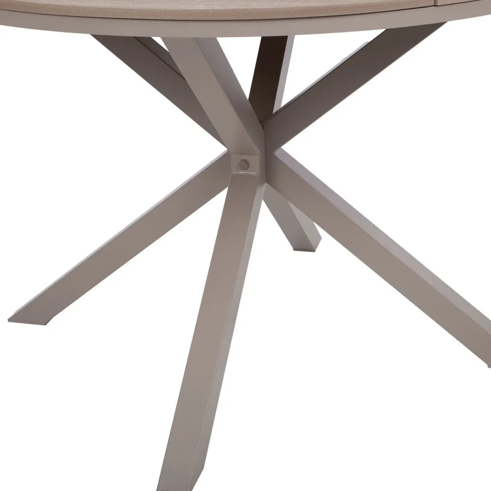 Pöytä PORTO Ø110,5xK73 cm, beige/harmaa*Home4you