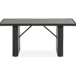 Outlet Pöytä James 145x85cm musta Puutarhapöydät|Polyrottinkikalusteet