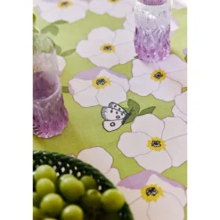 Pöytäliina Ruusa, 145x250cm, vaaleanvihreä/vaaleanlila*Finlayson Discount