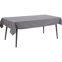 Clearance Pöytäliina LINEN 136x220 cm, harmaa neliö Keittiötekstiilit