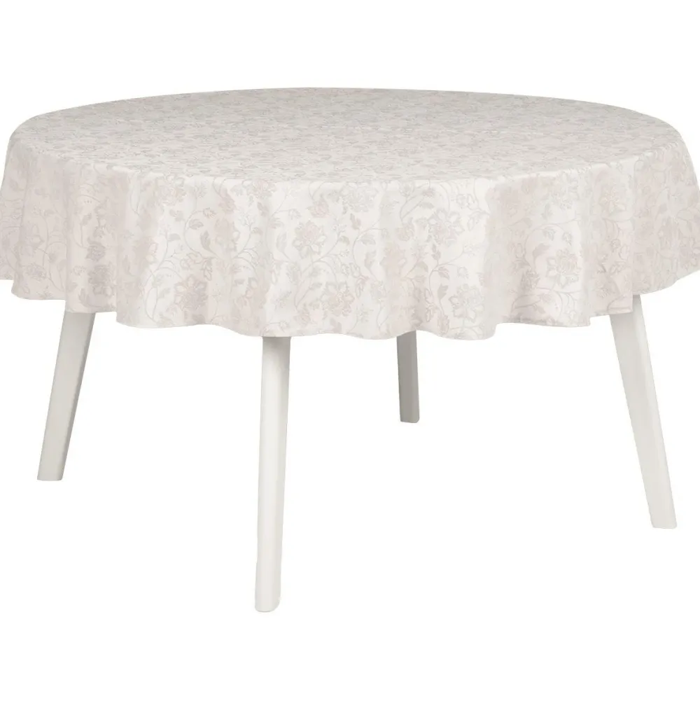 Pöytäliina PARTY Ø170 cm, kirkkaat kukat, beige*Home4you Best