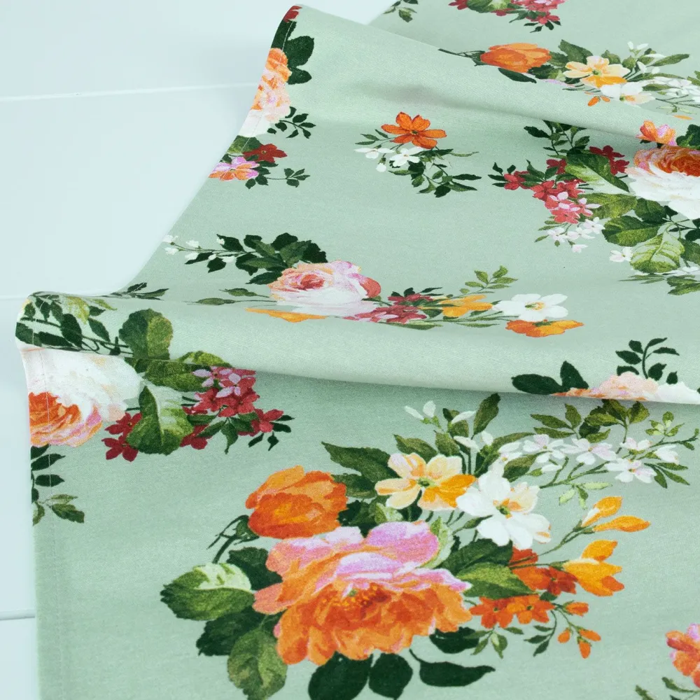 New Pöytäliina SUMMER kukkakuosi Ø170 cm, kukat, monivärinen Keittiötekstiilit