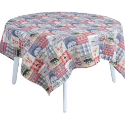 Clearance Pöytäliina WINTER 170x170 cm, talvi- ja eläinkuosi, monivärinen Keittiötekstiilit