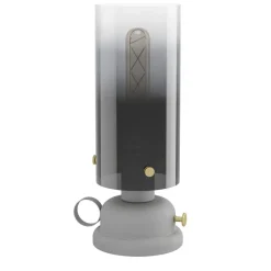 Outlet Pöytävalaisin Gargrave, Ø31.5cm, E27, 40W, IP20, harmaa/messinki Pöytävalaisimet