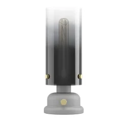 Outlet Pöytävalaisin Gargrave, Ø31.5cm, E27, 40W, IP20, harmaa/messinki Pöytävalaisimet