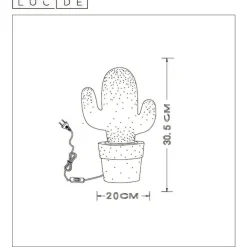 Pöytävalaisin Cactus Ø20 cm vihreä*Lucide Sale