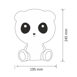 Pöytävalaisin Panda LED 2,5 W IP20 195x160x245 mm muovi musta/valkoinen*Polux Clearance