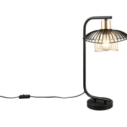 Pöytävalaisin Lauris 44cm E27 mattamusta/kulta*Trio Clearance