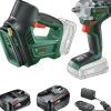 Renkaanvaihtosarja Bosch DIY iskumutterinväännin + paineilmapumppu 18V 2,0+4,0 Ah akuilla*Bosch Power Tools Clearance