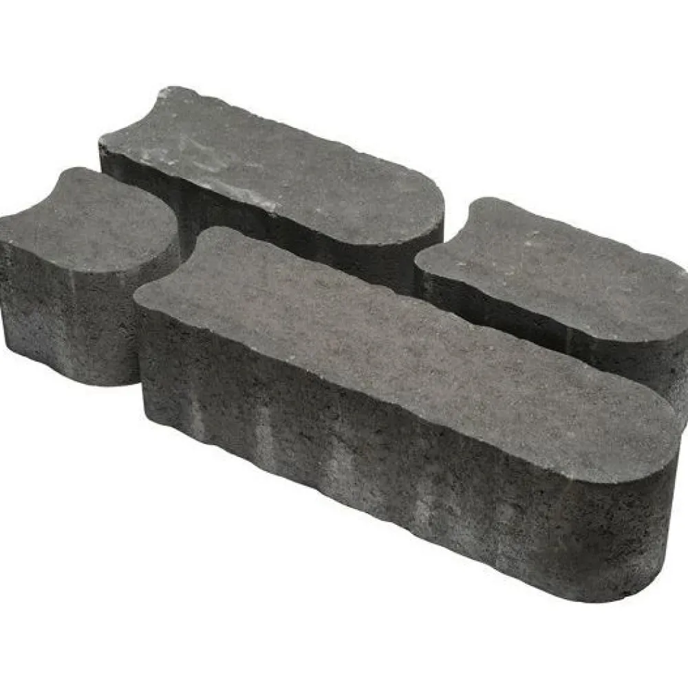 Discount Reunakivi Laineri 140x140 mm sileä musta Reunakivet