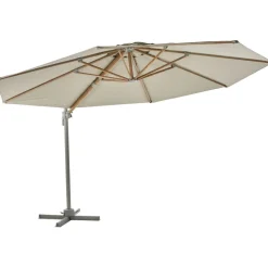 Riippuva aurinkovarjo Luzzi, Ø350cm, khaki/vaaleanharmaa*Brafab Best