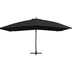 Riippuva aurinkovarjo puurunko 400x300 cm musta*FinePRICE Discount