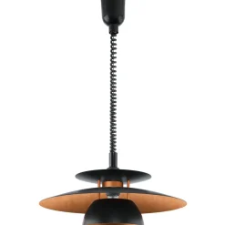 Riippuvalaisin Brenda Ø43cm musta/kupari Design-Kattovalaisimet