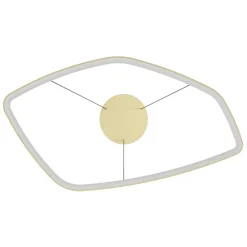 Riippuvalaisin Vallerosa, Ø58cm, LED, 25.2W, IP20, messinki/valkoinen*Eglo Best