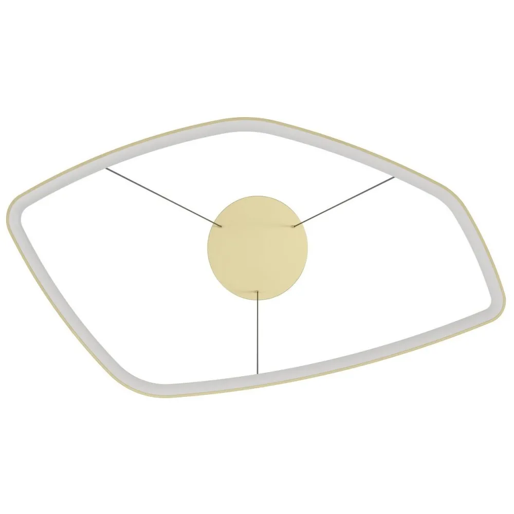 Riippuvalaisin Vallerosa, Ø58cm, LED, 25.2W, IP20, messinki/valkoinen*Eglo Best