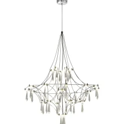 Clearance Riippuvalaisin Glamour Ø60cm kromi Retro Ja Vintage Kattovalaisimet|Kattokruunut
