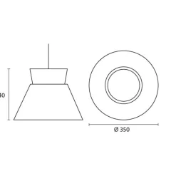 Riippuvalaisin Kartiot Ø 350x240 mm harmaa*Innolux Online