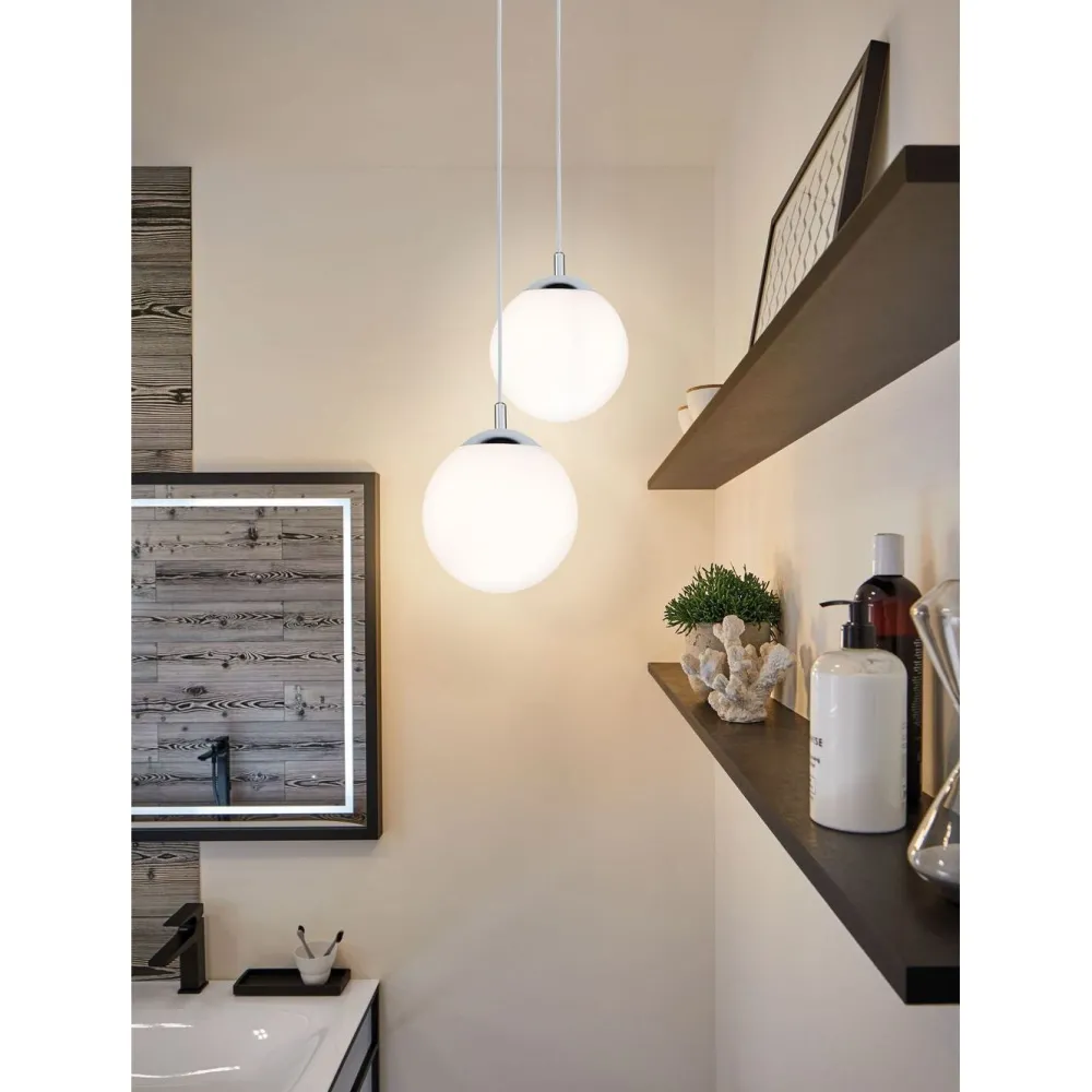 Outlet Riippuvalaisin Globe, IP44, E27, himmennettävä, kromi Ikkunavalaisimet