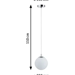 Outlet Riippuvalaisin Globe, IP44, E27, himmennettävä, kromi Ikkunavalaisimet