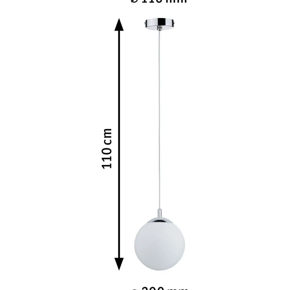 Outlet Riippuvalaisin Globe, IP44, E27, himmennettävä, kromi Ikkunavalaisimet