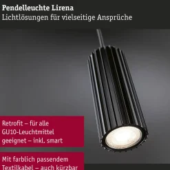 Outlet Riippuvalaisin Lirena GU10 max. 10W metalli, mattamusta Riippuvalaisimet