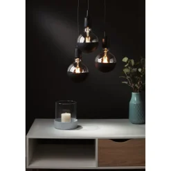 Discount Riippuvalaisin Neordic Ketil, 3-osainen, E27, himmennettävä, musta Ikkunavalaisimet