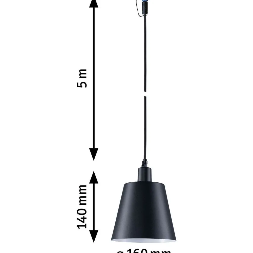 Riippuvalaisin Plug & Shine Kofia, IP44, 3000K, 2W, antrasiitti*Paulmann Sale