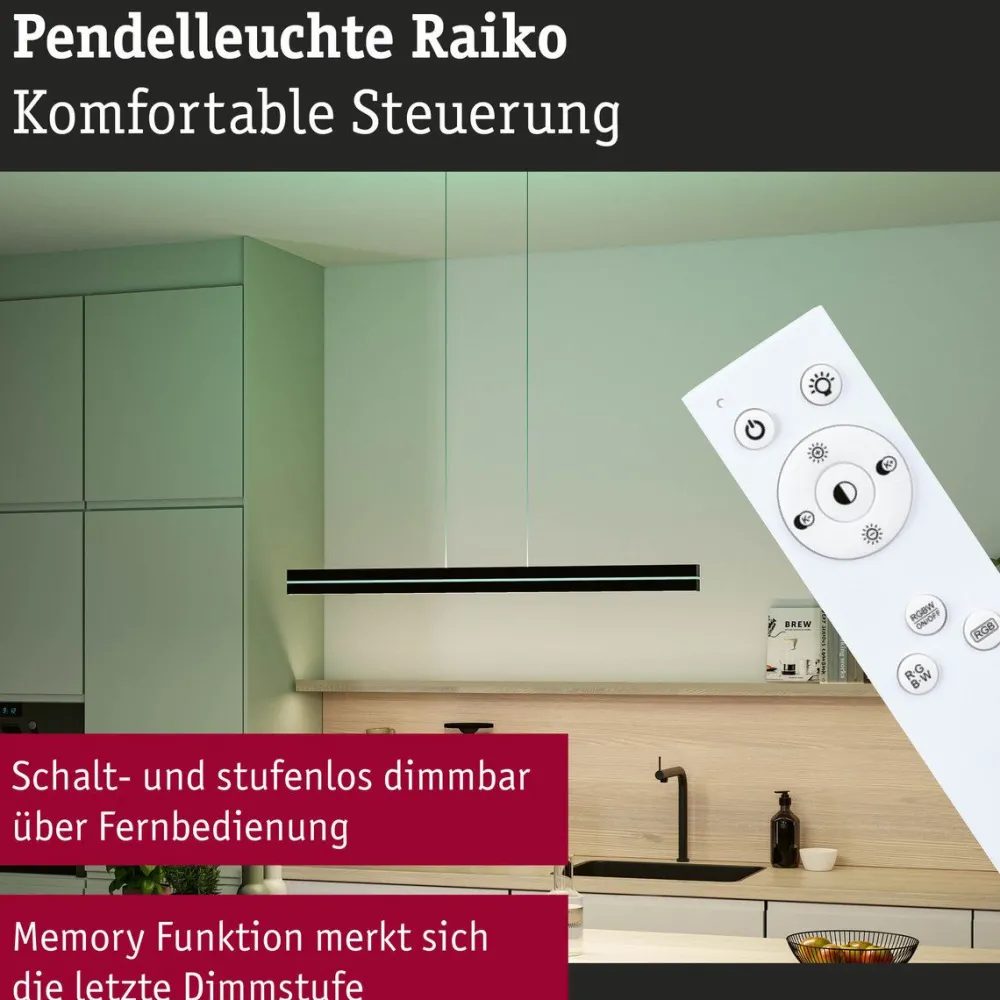 Riippuvalaisin Raiko LED RGBW+ 1400lm/240lm 19W/6W, himmennettävä*Paulmann Outlet