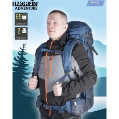 Rinkka Adventure, säädettävä kantojärjestelmä, sininen, eri kokoja*Norfin Discount
