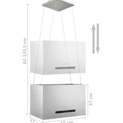 Ripustettava liesituuletin LCD 55 cm ruostumaton teräs*FinePRICE Sale
