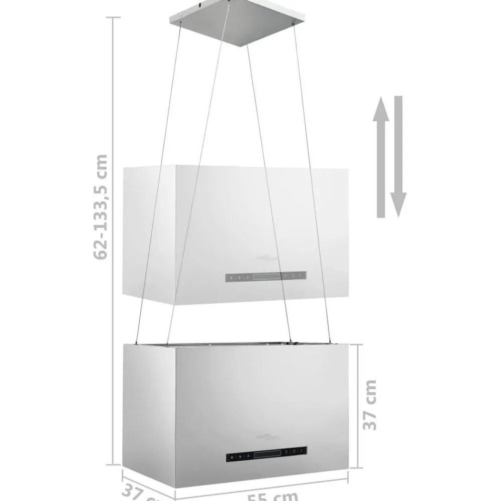 Ripustettava liesituuletin LCD 55 cm ruostumaton teräs*FinePRICE Sale