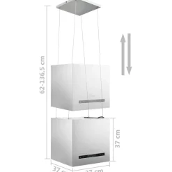 Sale Ripustettava liesituuletin LCD 37 cm ruostumaton teräs Saarekeliesituulettimet