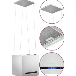 Sale Ripustettava liesituuletin LCD 37 cm ruostumaton teräs Saarekeliesituulettimet