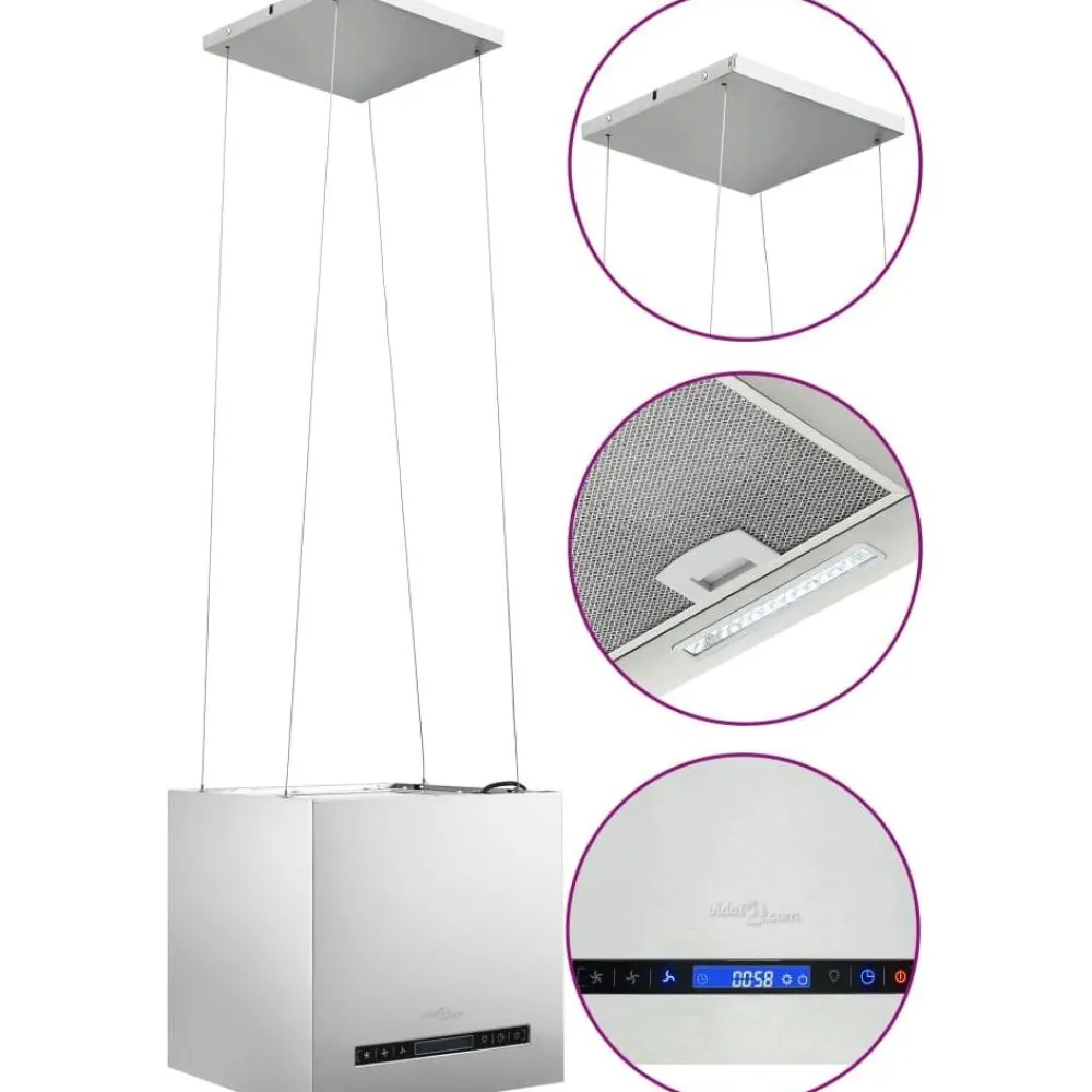 Sale Ripustettava liesituuletin LCD 37 cm ruostumaton teräs Saarekeliesituulettimet