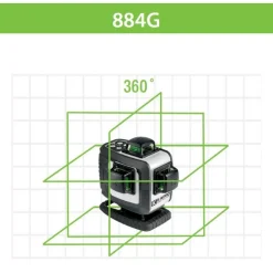 Ristilinjalaser 884G 4D 4x360°, vihreä*Kapro Online