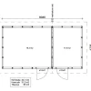 Clearance Roskakatos RK34V, 8040x4236mm, 34m², puuvalmis Roskakatokset